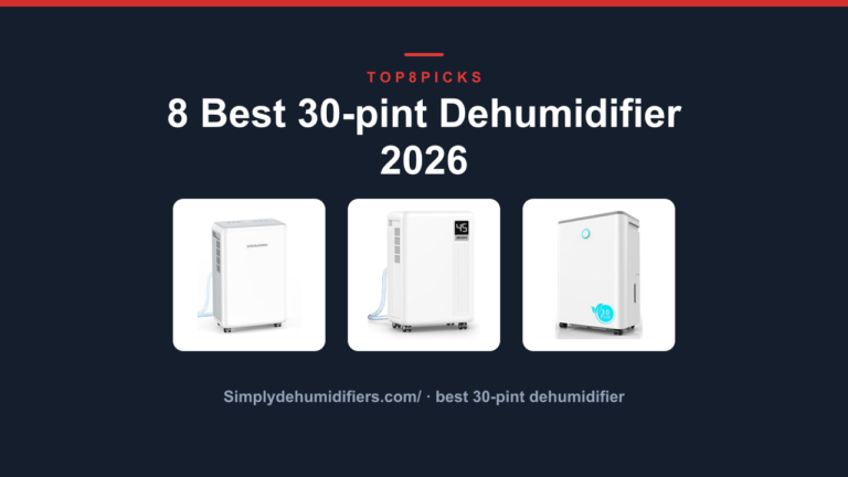 8 Best 30-pint Dehumidifier 2026