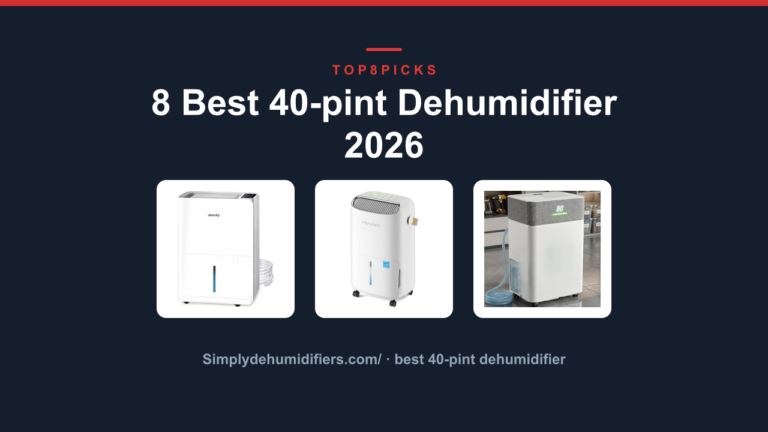 8 Best 40-pint Dehumidifier 2026