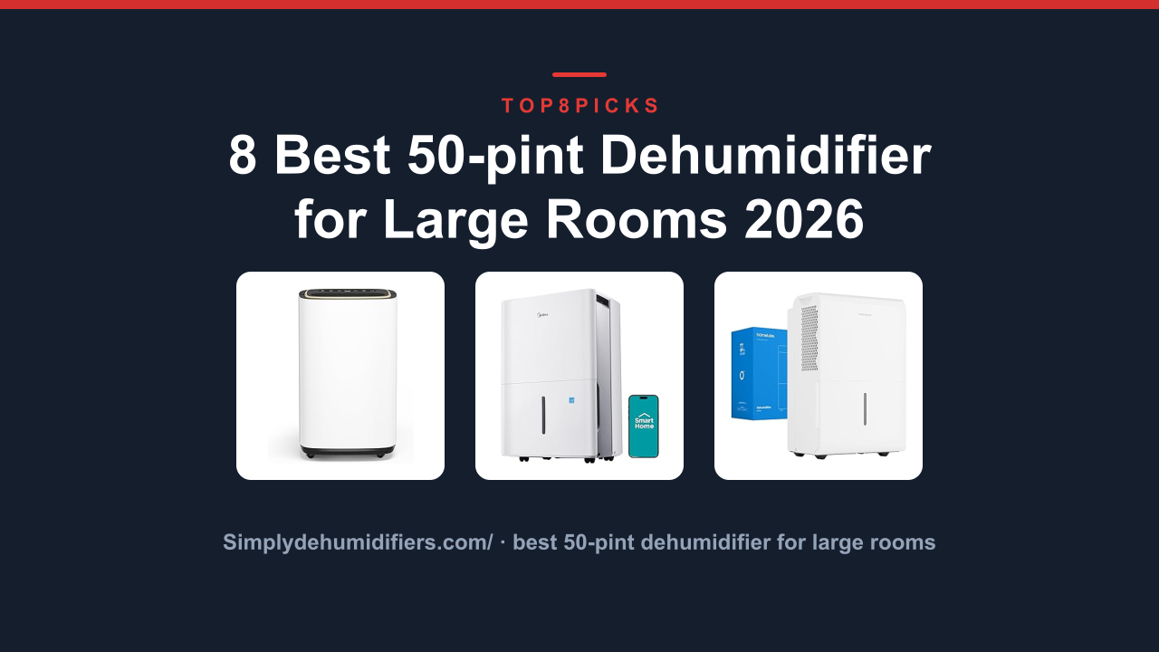 8 Best 50-pint Dehumidifier for Large Rooms 2026