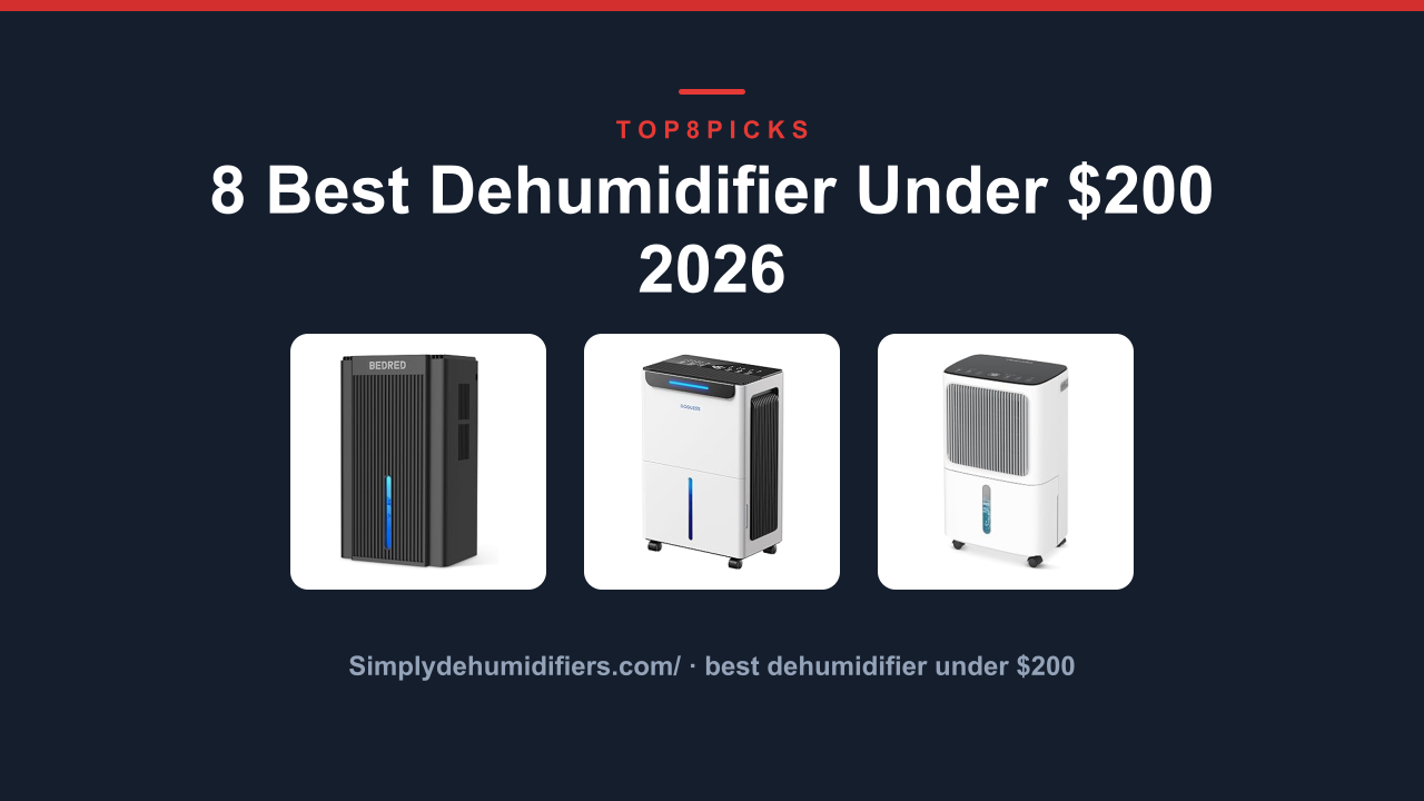 8 Best Dehumidifier Under $200 2026