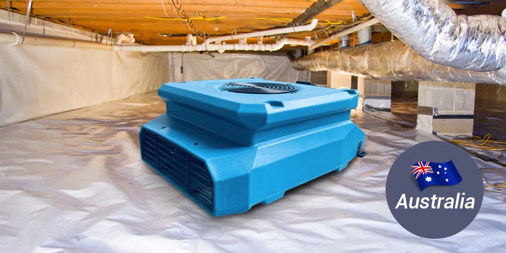 air mover placement in crawl space