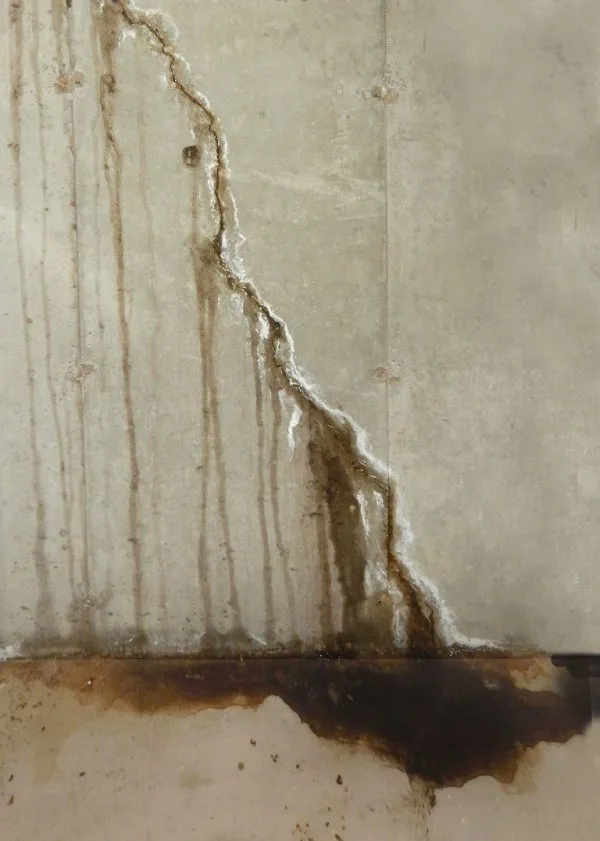 basement foundation crack moisture