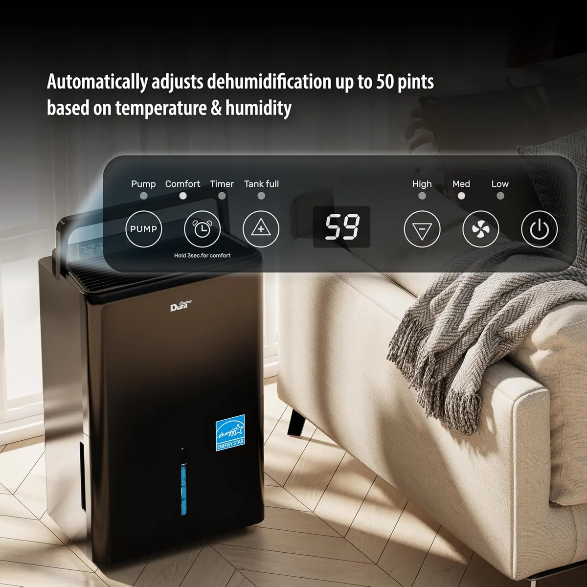 built-in condensate pump