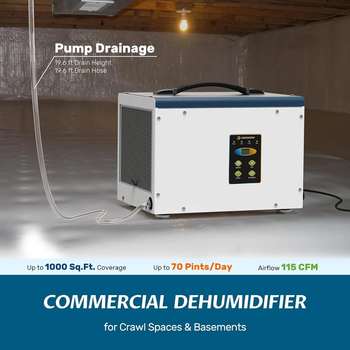 can a dehumidifier pump water uphill