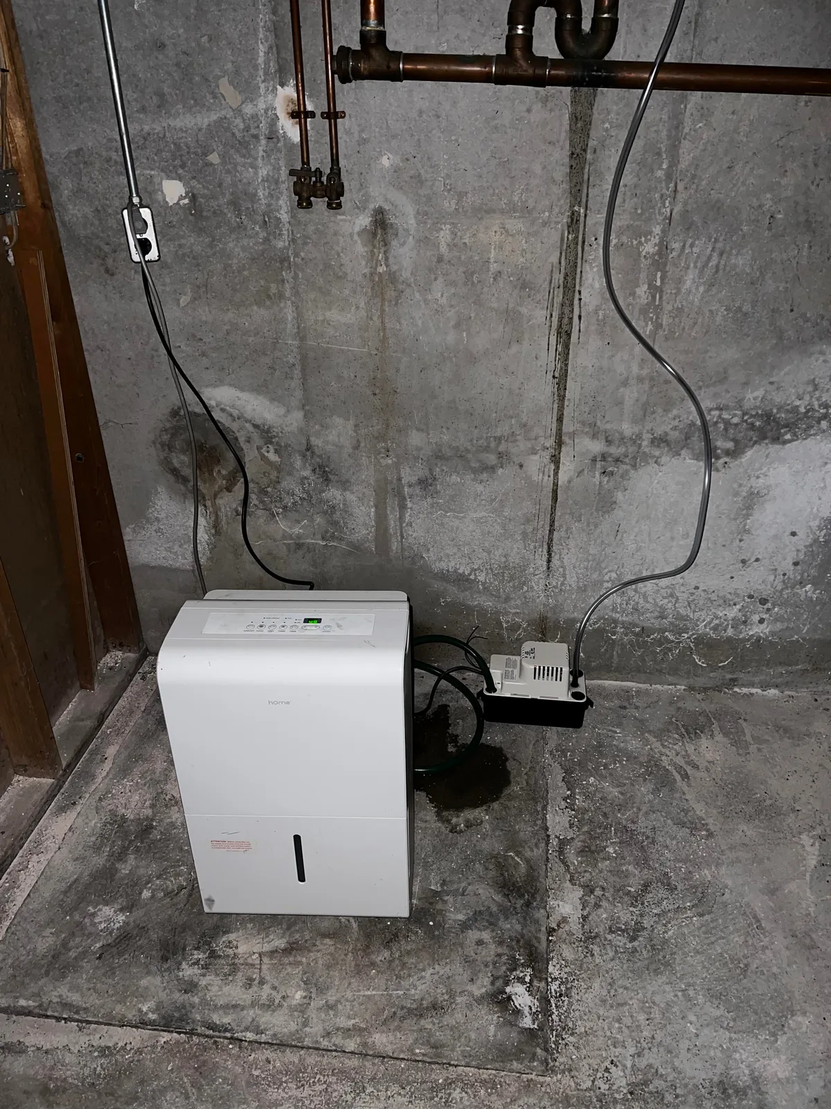 condensate pump dehumidifier drainage