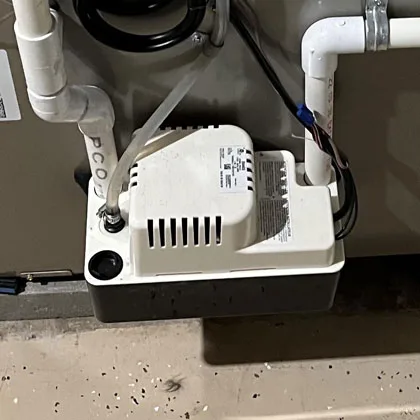 condensate pump installation