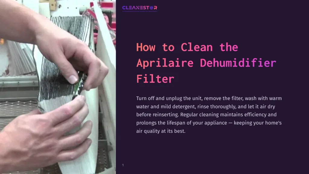 dehumidifier air filter dirty