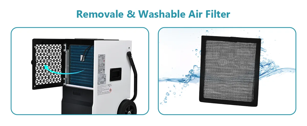 dehumidifier air filter removal