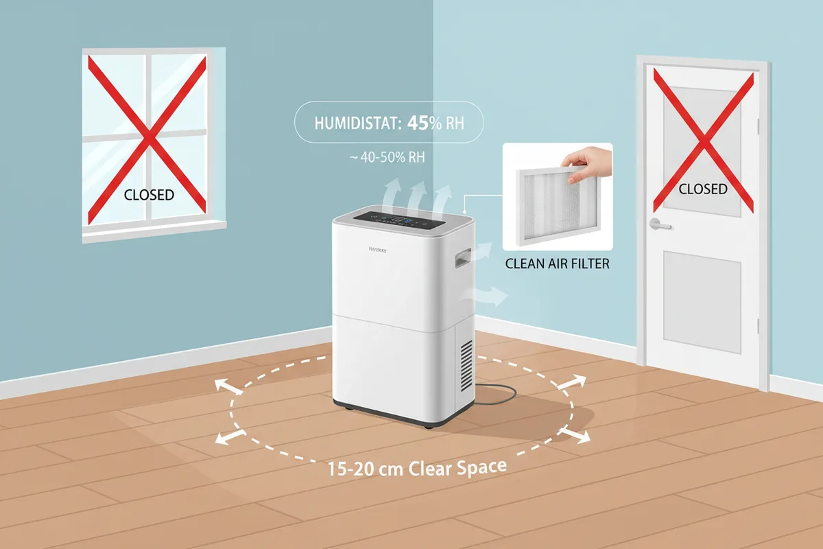 dehumidifier airflow clearance mistake