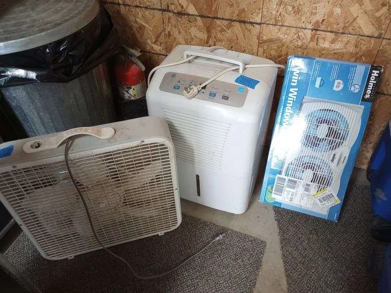 dehumidifier box fan setup