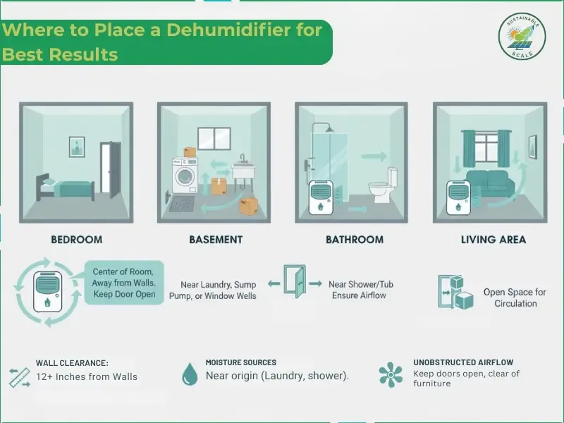 dehumidifier placement diagram