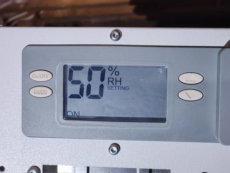 dehumidifier set point