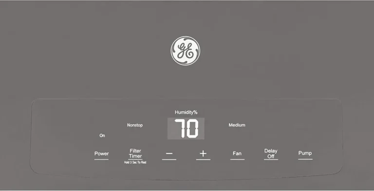 GE dehumidifier filter light reset
