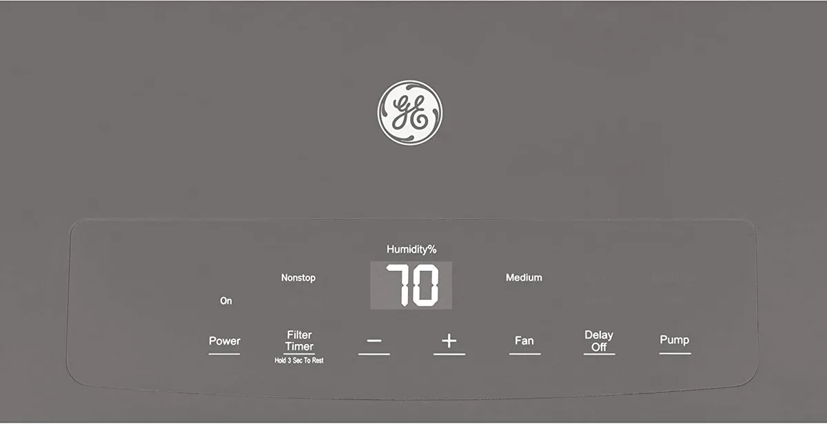 GE dehumidifier filter light reset