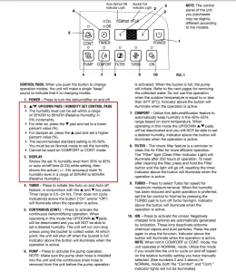 Honeywell dehumidifier error codes