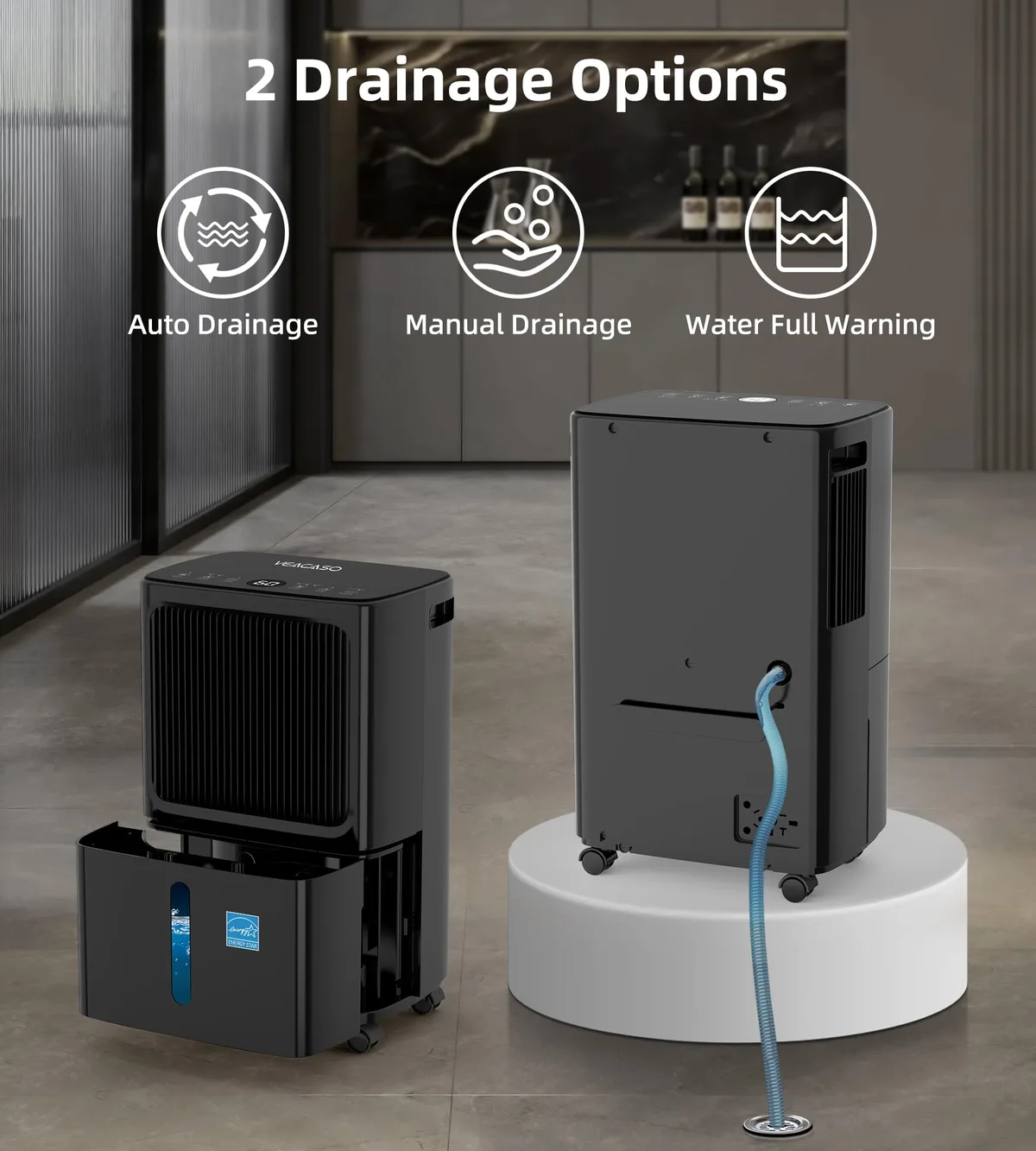 how to drain a basement dehumidifier