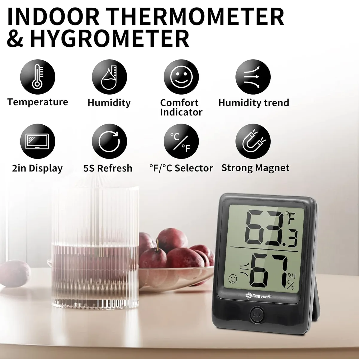 hygrometer placement air vent