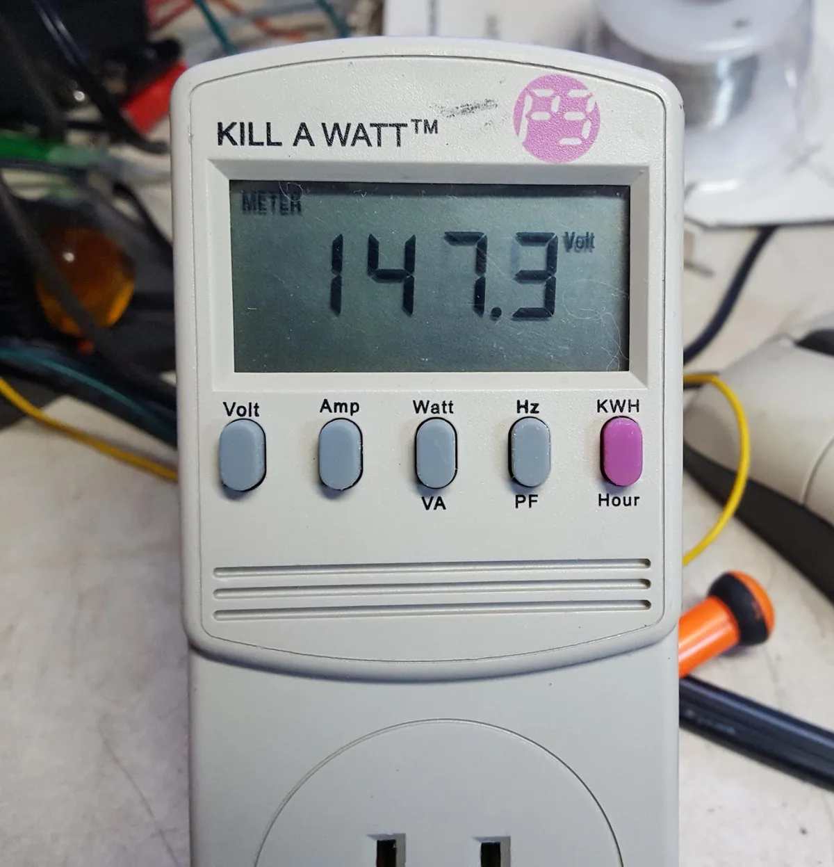 Kill A Watt meter dehumidifier