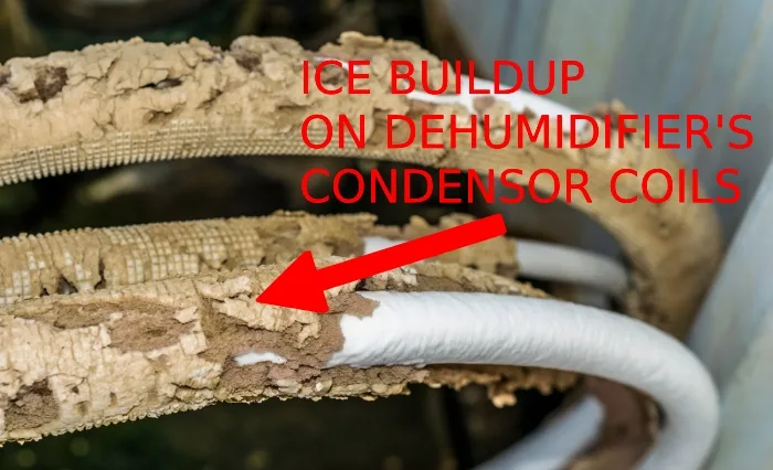 Midea dehumidifier freezing up