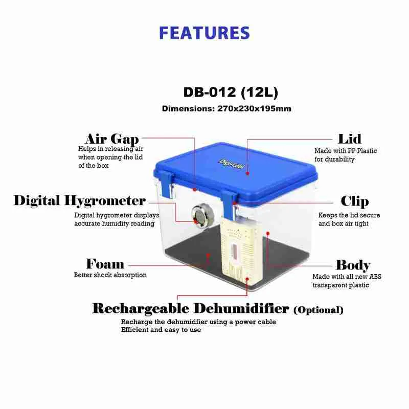 portable dehumidifier with hygrometer reading