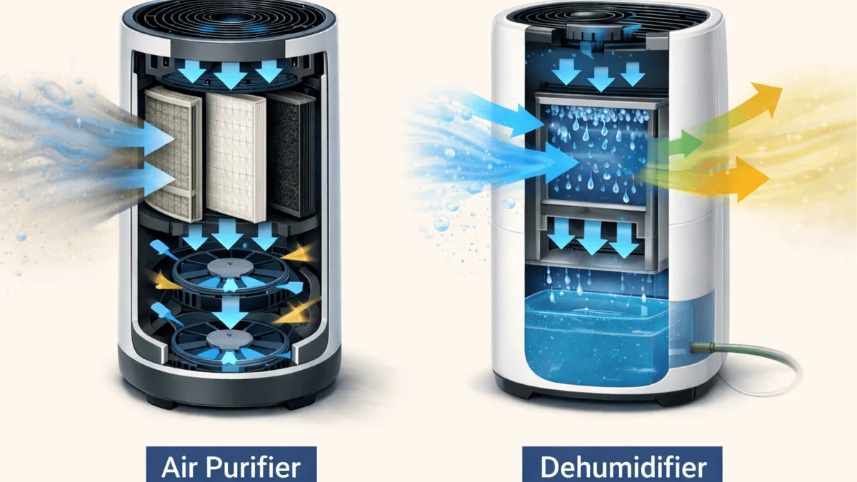 what is the difference between a dehumidifier and an air purifier